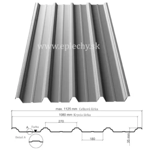 Trapézový plech  Wetterbest W35 0.5 DripStop